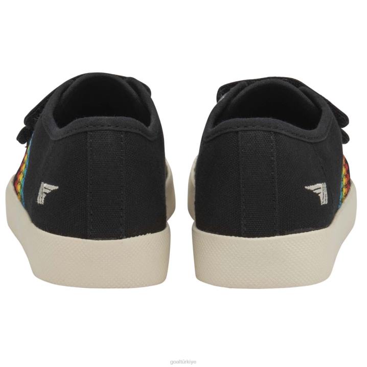 ayakkabı Z2PF684 çocuklar Gola vegan klasikleri coaster gökkuşağı dikiş askılı spor ayakkabı siyah/çoklu