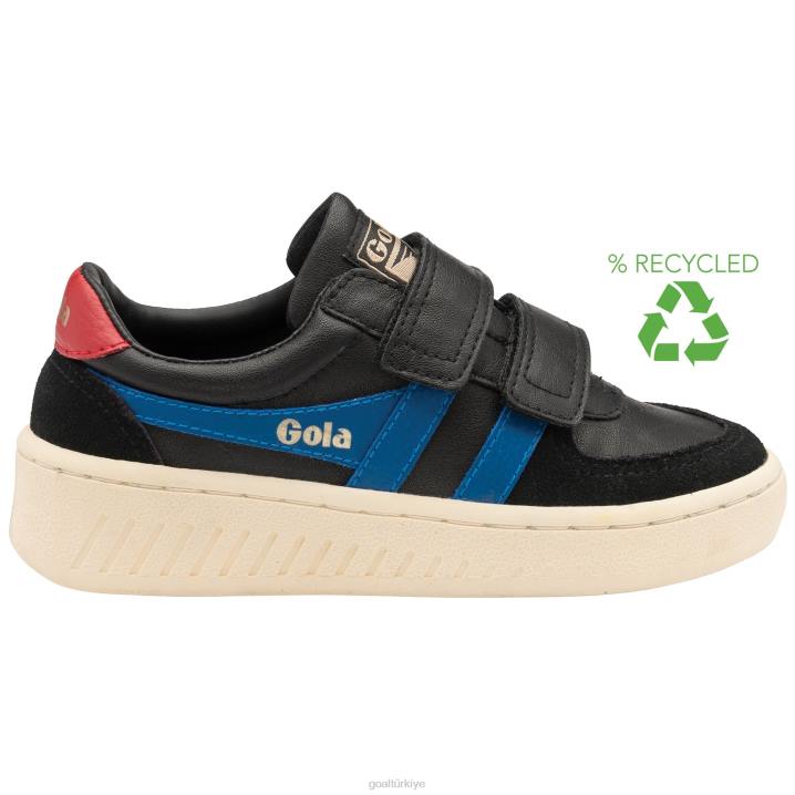 ayakkabı Z2PF687 çocuklar Gola klasik grandslam klasik askılı spor ayakkabı siyah/deniz mavisi/koyu kırmızı
