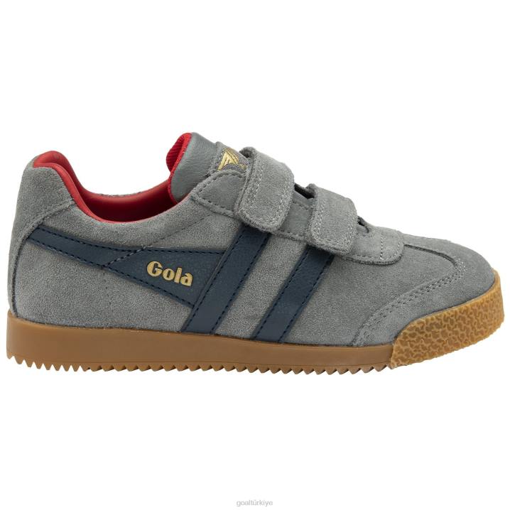 ayakkabı Z2PF697 çocuklar Gola klasik harrier kayış spor ayakkabı dişbudak/lacivert/koyu kırmızı