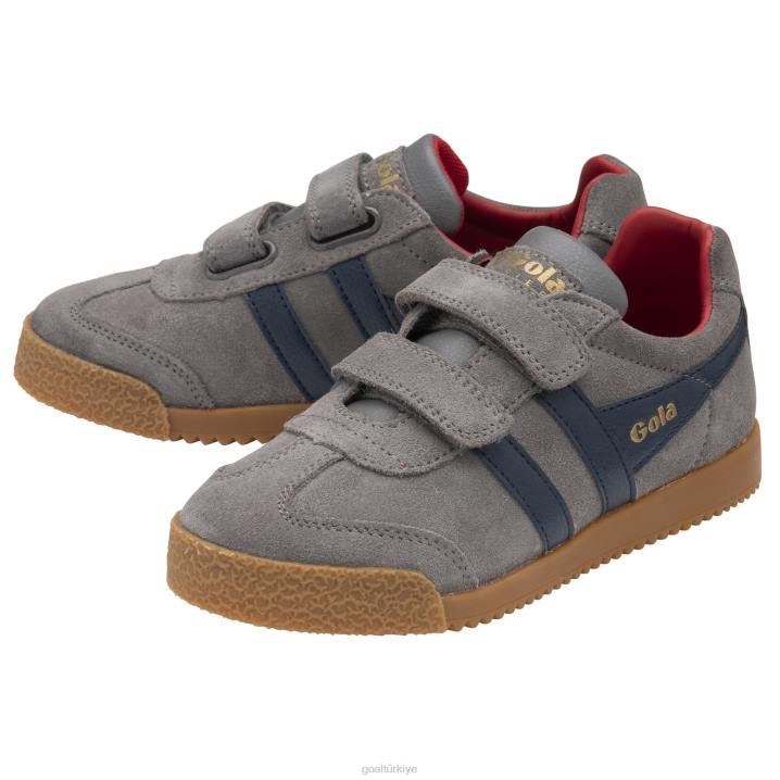 ayakkabı Z2PF697 çocuklar Gola klasik harrier kayış spor ayakkabı dişbudak/lacivert/koyu kırmızı