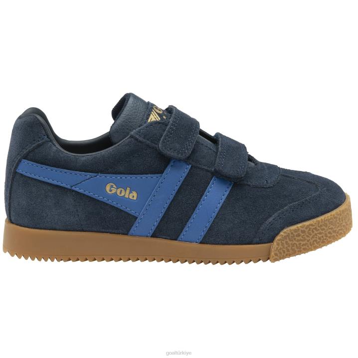 ayakkabı Z2PF698 çocuklar Gola klasik harrier kayış spor ayakkabı lacivert/safir