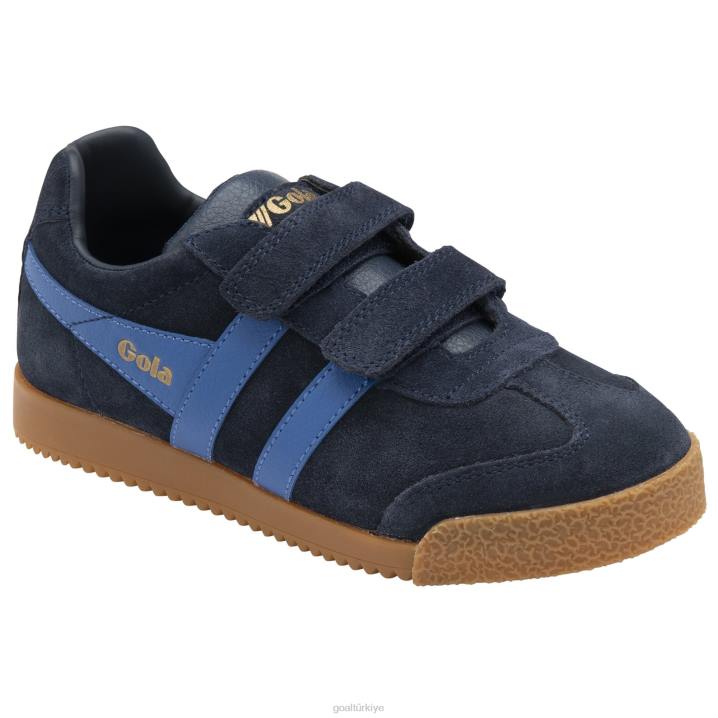 ayakkabı Z2PF698 çocuklar Gola klasik harrier kayış spor ayakkabı lacivert/safir