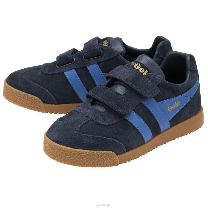 ayakkabı Z2PF698 çocuklar Gola klasik harrier kayış spor ayakkabı lacivert/safir