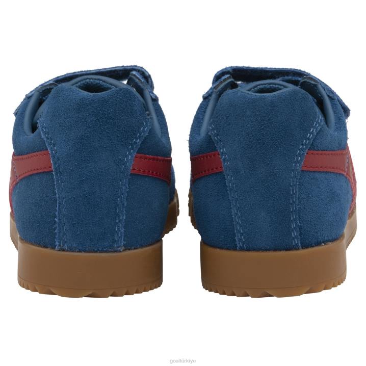 ayakkabı Z2PF699 çocuklar Gola klasik harrier kayış spor ayakkabı deniz mavisi/koyu kırmızı