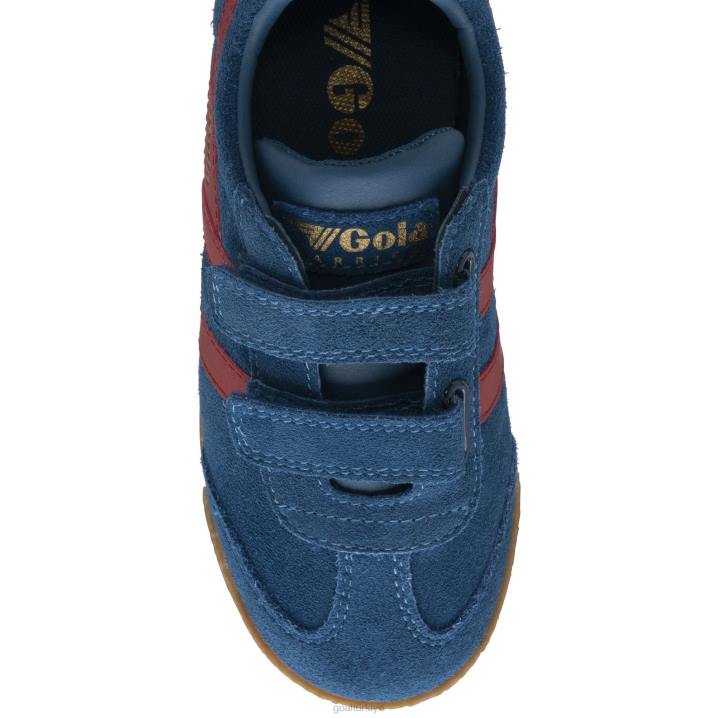 ayakkabı Z2PF699 çocuklar Gola klasik harrier kayış spor ayakkabı deniz mavisi/koyu kırmızı