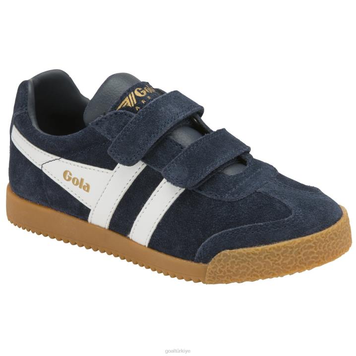 ayakkabı Z2PF700 çocuklar Gola klasik harrier kayış spor ayakkabı lacivert/beyaz