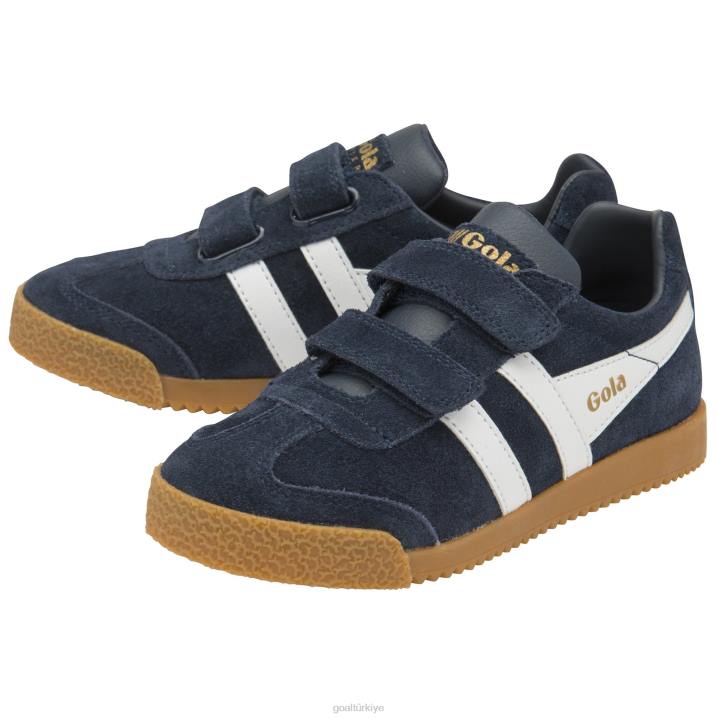 ayakkabı Z2PF700 çocuklar Gola klasik harrier kayış spor ayakkabı lacivert/beyaz