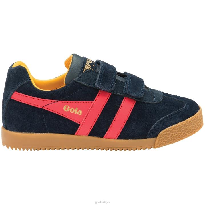ayakkabı Z2PF701 çocuklar Gola klasik harrier kayış spor ayakkabı lacivert/kırmızı/güneş