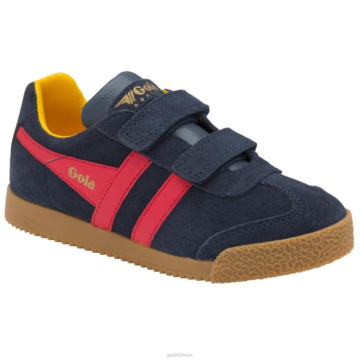 ayakkabı Z2PF701 çocuklar Gola klasik harrier kayış spor ayakkabı lacivert/kırmızı/güneş