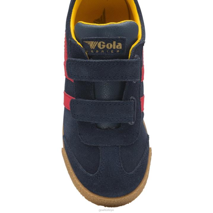 ayakkabı Z2PF701 çocuklar Gola klasik harrier kayış spor ayakkabı lacivert/kırmızı/güneş