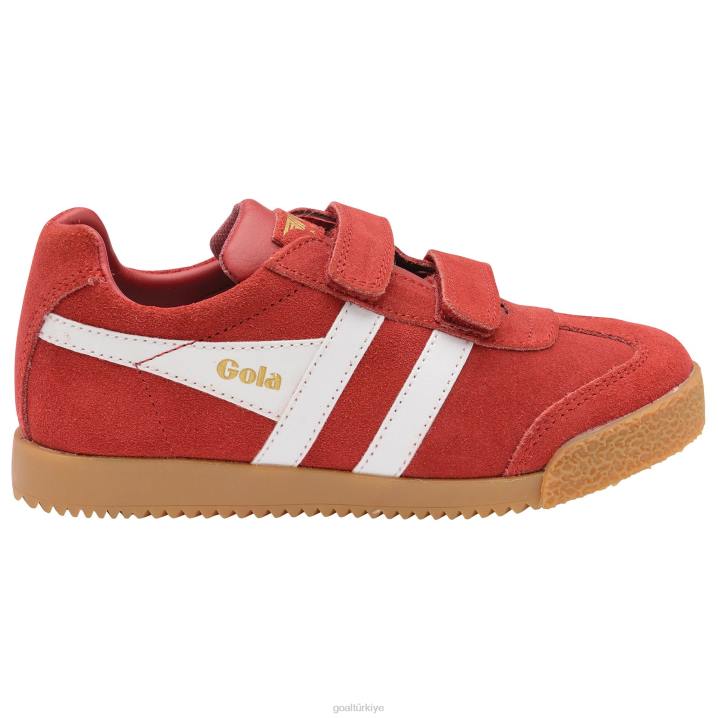ayakkabı Z2PF703 çocuklar Gola klasik harrier kayış spor ayakkabı koyu kırmızı/beyaz