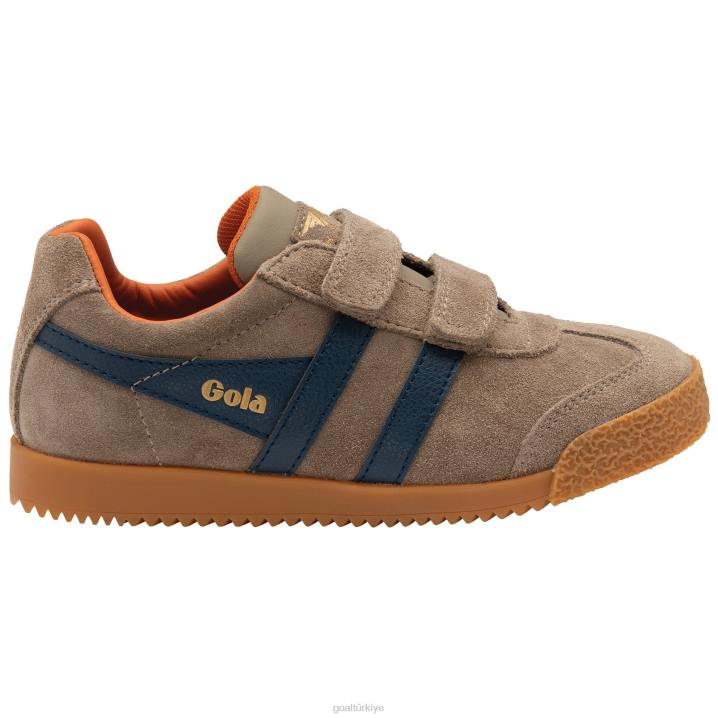 ayakkabı Z2PF705 çocuklar Gola klasik harrier kayış spor ayakkabı gergedan/lacivert/karamsar turuncu