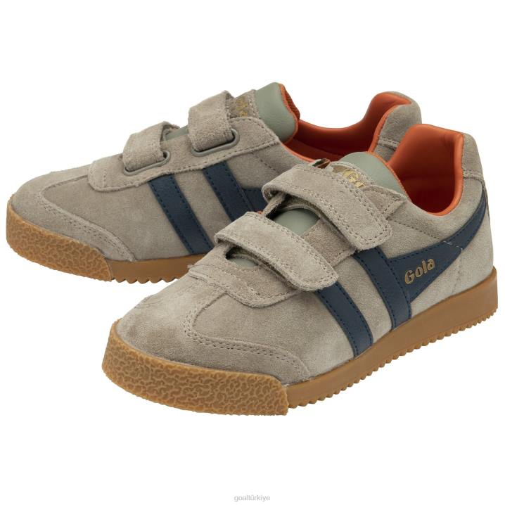 ayakkabı Z2PF705 çocuklar Gola klasik harrier kayış spor ayakkabı gergedan/lacivert/karamsar turuncu