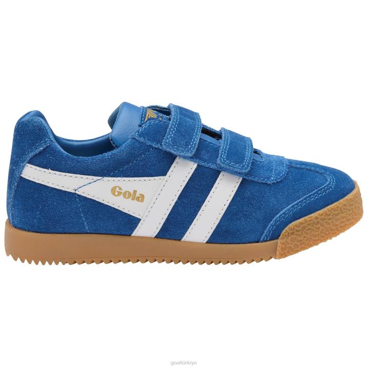 ayakkabı Z2PF706 çocuklar Gola klasik harrier kayış spor ayakkabı deniz mavisi/beyaz