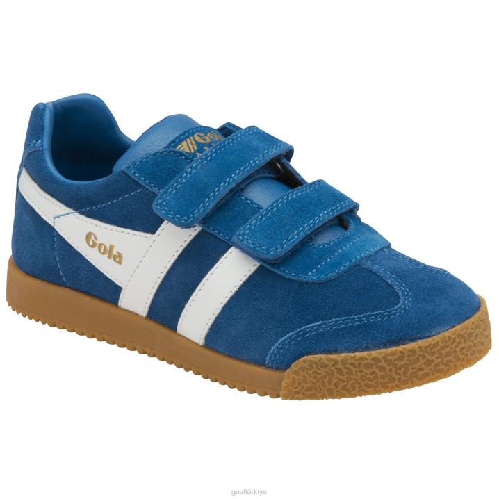 ayakkabı Z2PF706 çocuklar Gola klasik harrier kayış spor ayakkabı deniz mavisi/beyaz