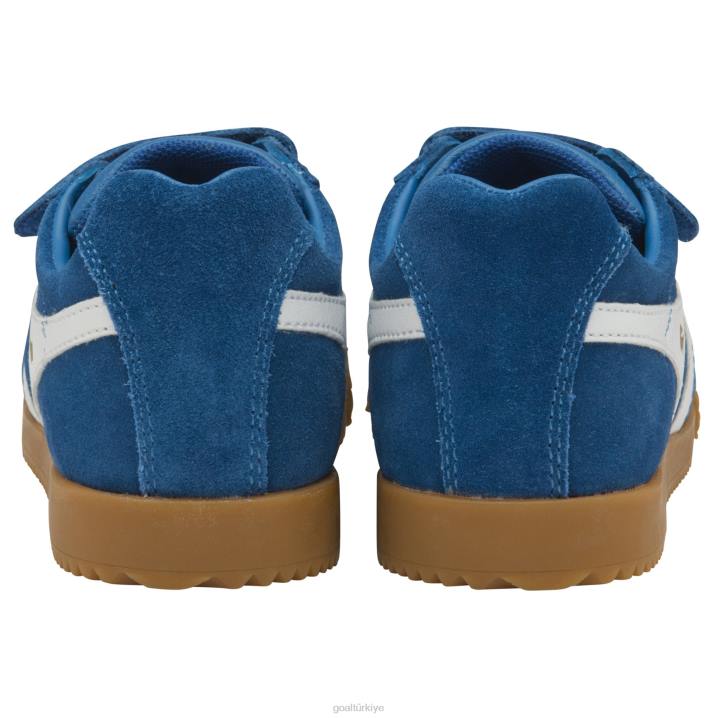 ayakkabı Z2PF706 çocuklar Gola klasik harrier kayış spor ayakkabı deniz mavisi/beyaz