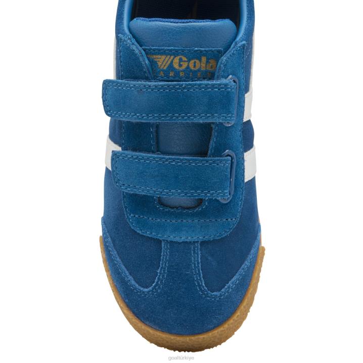ayakkabı Z2PF706 çocuklar Gola klasik harrier kayış spor ayakkabı deniz mavisi/beyaz