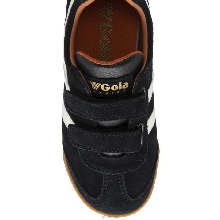 ayakkabı Z2PF707 çocuklar Gola klasik harrier kayış spor ayakkabı siyah/kırık beyaz/karamsar turuncu