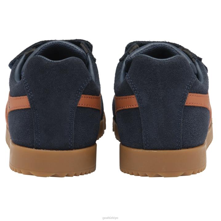 ayakkabı Z2PF708 çocuklar Gola klasik harrier kayış spor ayakkabı lacivert/karamsar turuncu