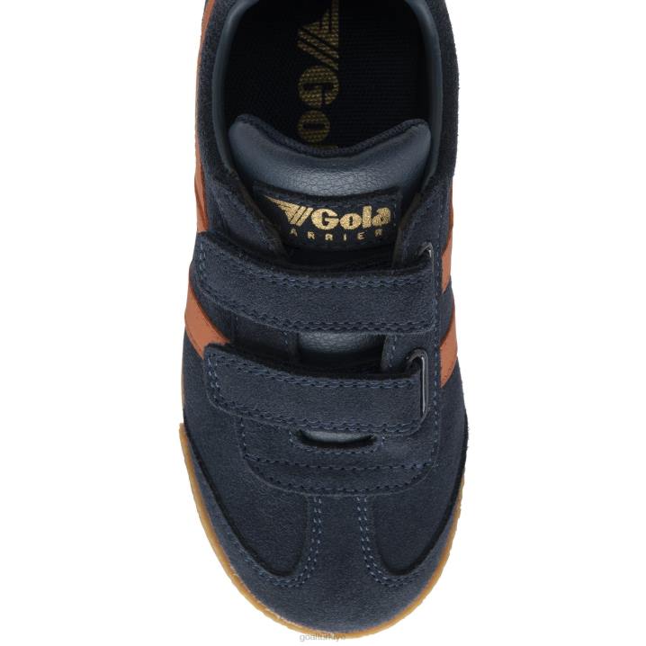 ayakkabı Z2PF708 çocuklar Gola klasik harrier kayış spor ayakkabı lacivert/karamsar turuncu