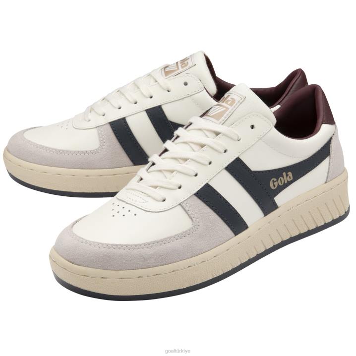 ayakkabı Z2PF150 erkekler Gola klasik grandslam klasik spor ayakkabı kırık beyaz/lacivert/bordo