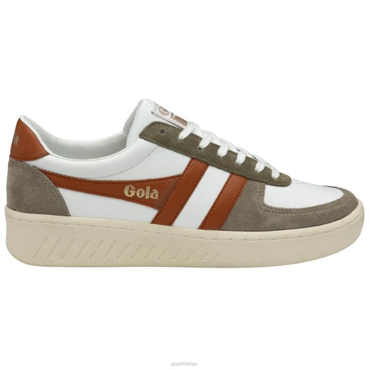ayakkabı Z2PF151 erkekler Gola klasik grandslam dörtgen spor ayakkabı beyaz/gergedan/karamsar turuncu/haki