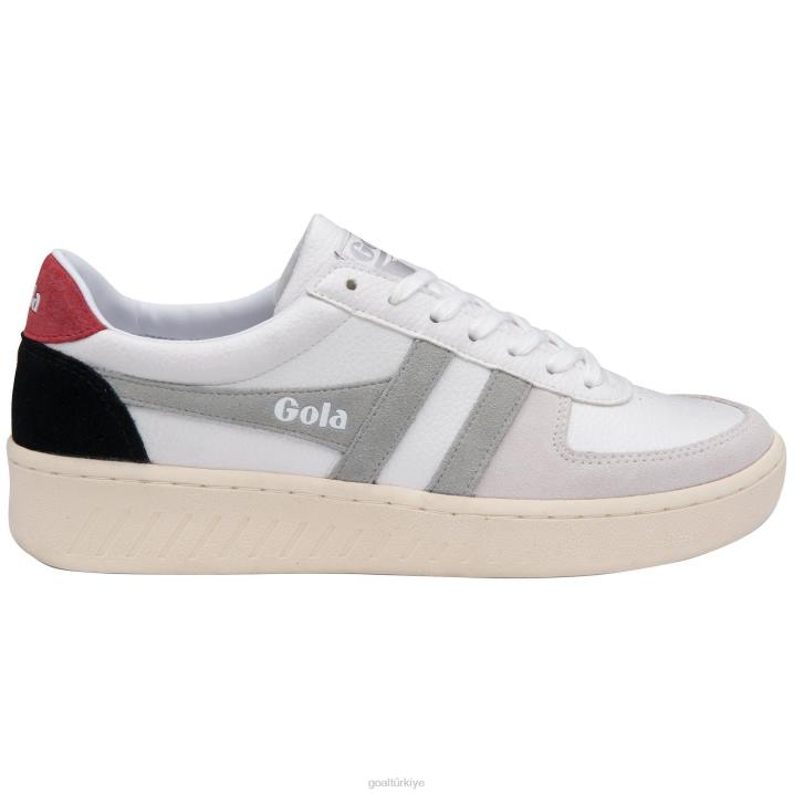 ayakkabı Z2PF190 erkekler Gola klasik grandslam trident spor ayakkabı beyaz/açık gri/koyu kırmızı