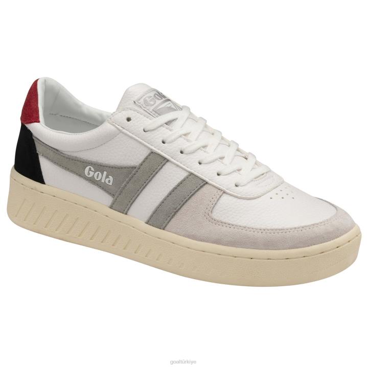 ayakkabı Z2PF190 erkekler Gola klasik grandslam trident spor ayakkabı beyaz/açık gri/koyu kırmızı