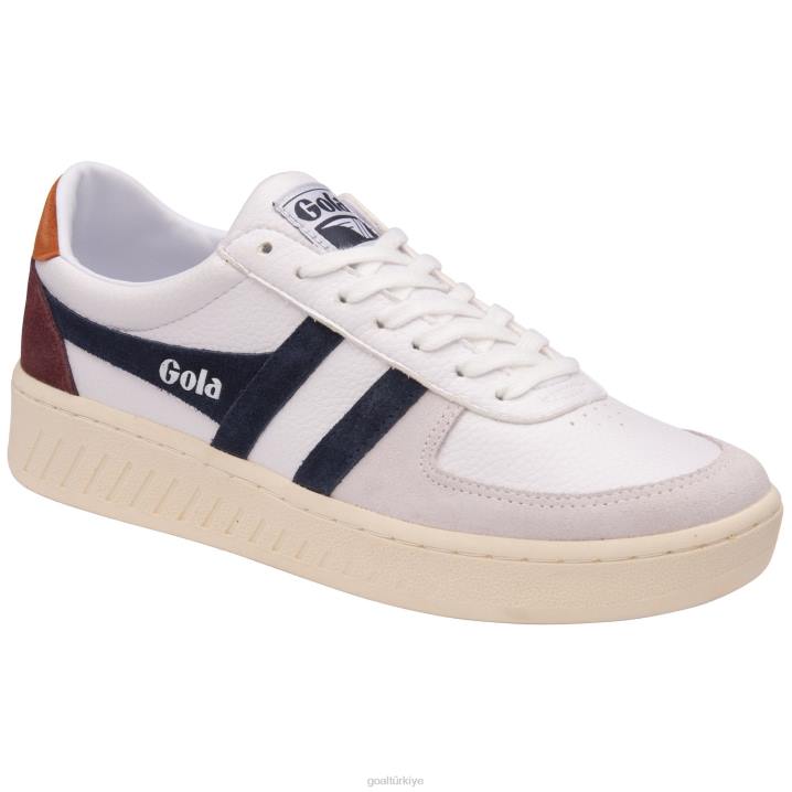 ayakkabı Z2PF191 erkekler Gola klasik grandslam trident spor ayakkabı beyaz/lacivert/karamsar turuncu