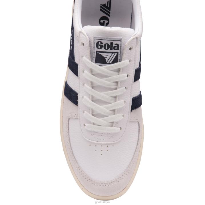 ayakkabı Z2PF191 erkekler Gola klasik grandslam trident spor ayakkabı beyaz/lacivert/karamsar turuncu