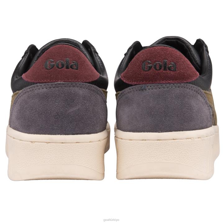 ayakkabı Z2PF192 erkekler Gola klasik grandslam trident spor ayakkabı siyah/haki/bordo