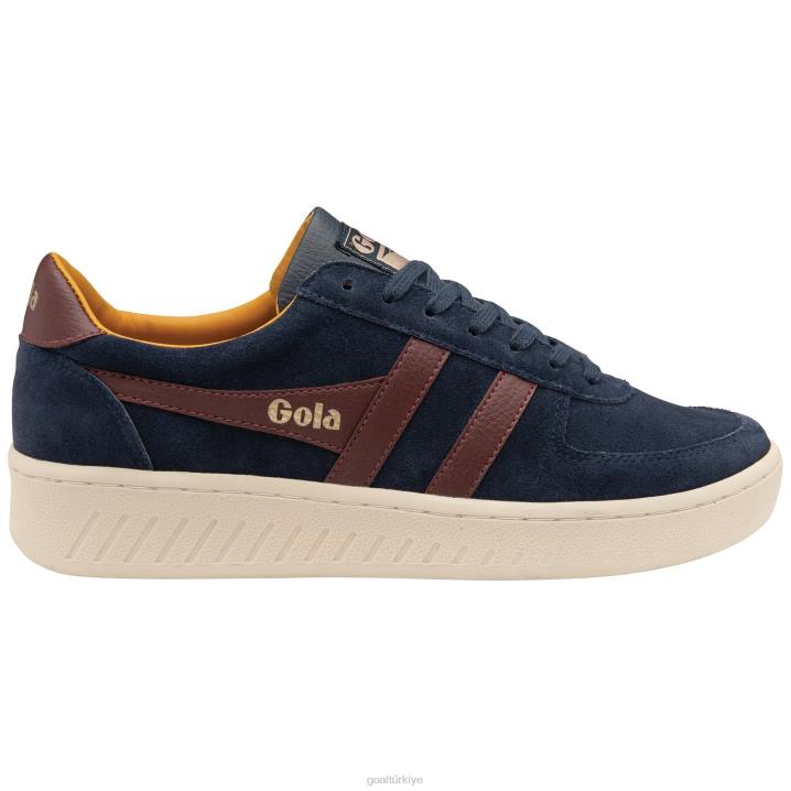 ayakkabı Z2PF194 erkekler Gola klasik grandslam süet spor ayakkabı lacivert/bordo/güneş