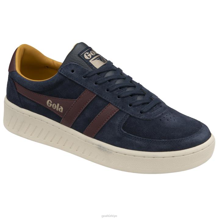 ayakkabı Z2PF194 erkekler Gola klasik grandslam süet spor ayakkabı lacivert/bordo/güneş