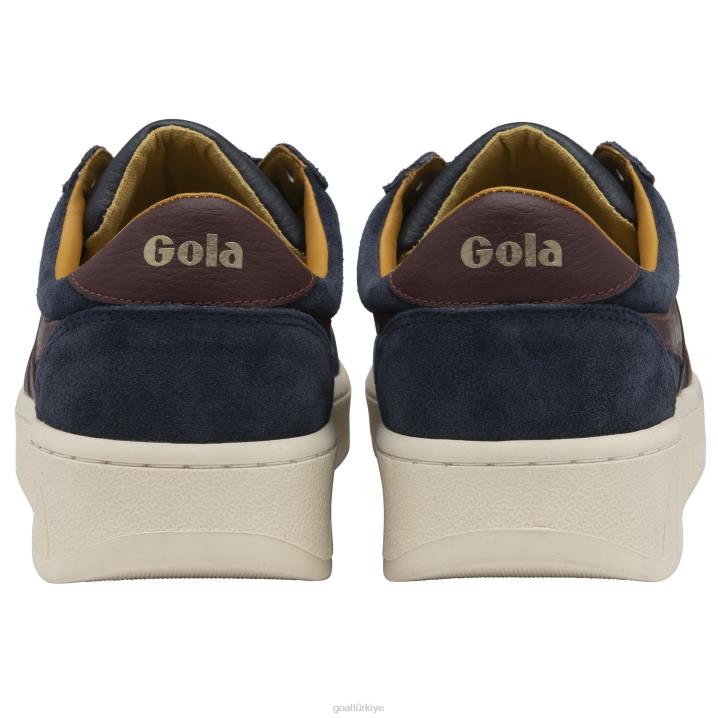 ayakkabı Z2PF194 erkekler Gola klasik grandslam süet spor ayakkabı lacivert/bordo/güneş