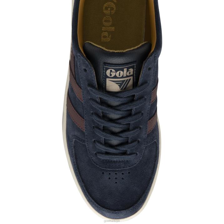 ayakkabı Z2PF194 erkekler Gola klasik grandslam süet spor ayakkabı lacivert/bordo/güneş