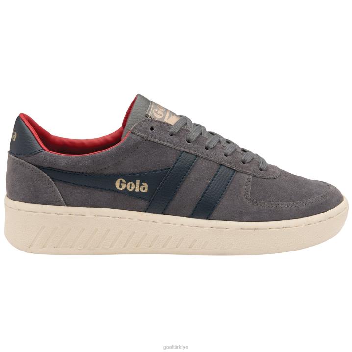 ayakkabı Z2PF196 erkekler Gola klasik grandslam süet spor ayakkabı gölge/lacivert/koyu kırmızı