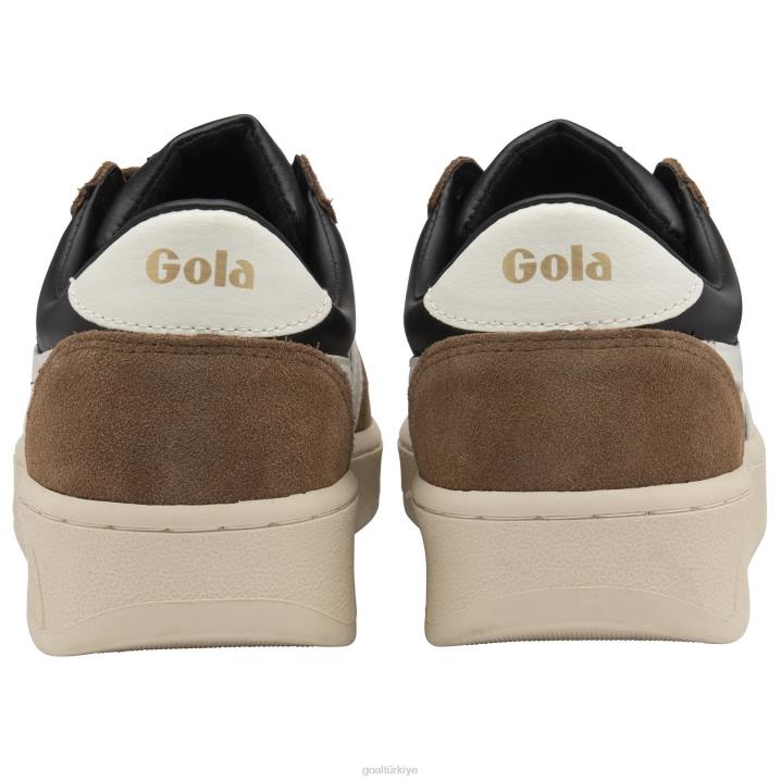 ayakkabı Z2PF245 erkekler Gola klasik grandslam dörtgen spor ayakkabı siyah/tütün/kırık beyaz
