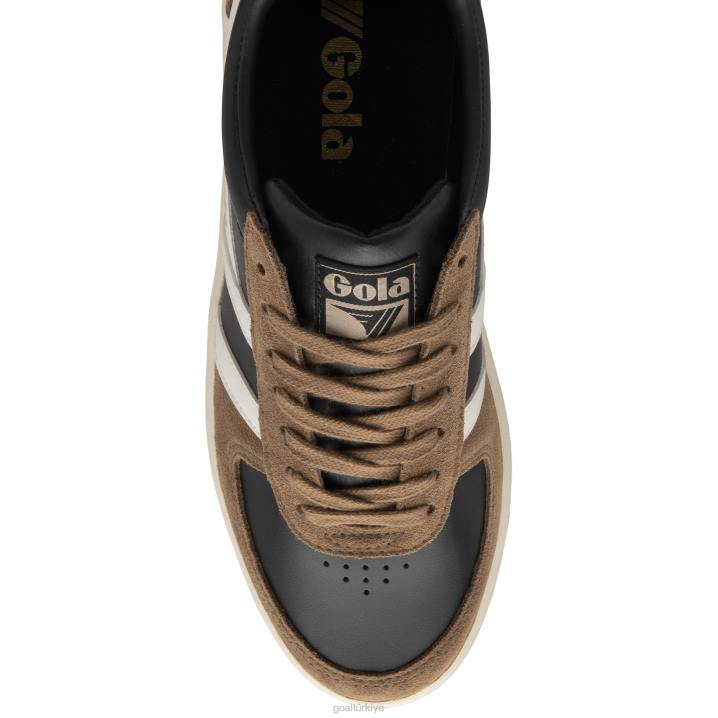ayakkabı Z2PF245 erkekler Gola klasik grandslam dörtgen spor ayakkabı siyah/tütün/kırık beyaz