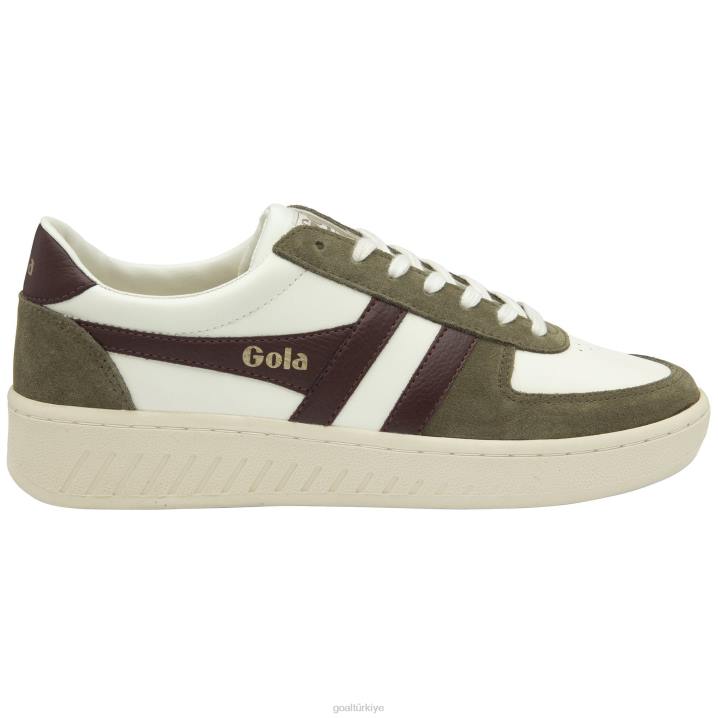 ayakkabı Z2PF246 erkekler Gola klasik grandslam dörtgen spor ayakkabı kırık beyaz/haki/bordo