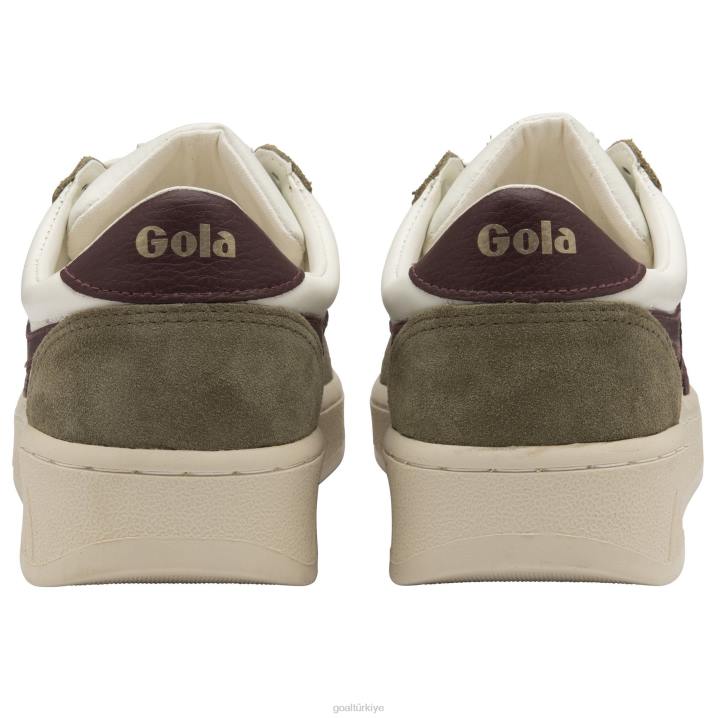 ayakkabı Z2PF246 erkekler Gola klasik grandslam dörtgen spor ayakkabı kırık beyaz/haki/bordo