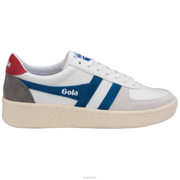 ayakkabı Z2PF265 erkekler Gola klasik grandslam trident spor ayakkabı beyaz/deniz mavisi/koyu kırmızı