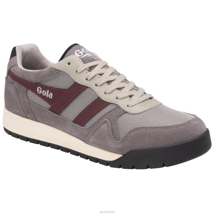 ayakkabı Z2PF122 erkekler Gola klasik trek düşük spor ayakkabı gri/bordo/siyah