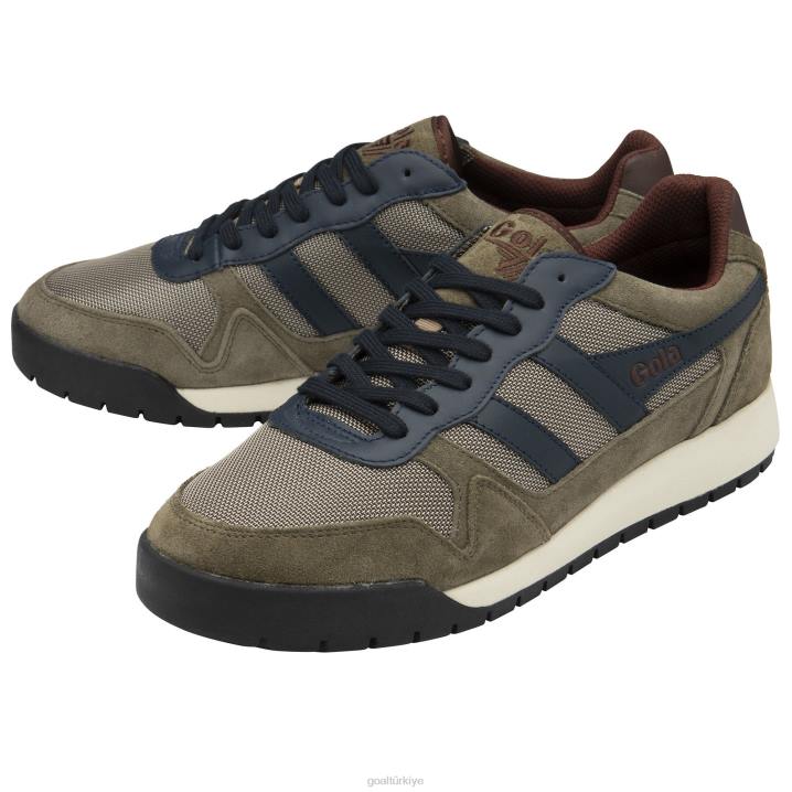 ayakkabı Z2PF123 erkekler Gola klasik trek düşük spor ayakkabı haki/lacivert/bordo