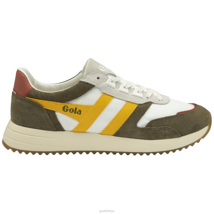 ayakkabı Z2PF18 erkekler Gola klasik chicago spor ayakkabı kırık beyaz/haki/güneş