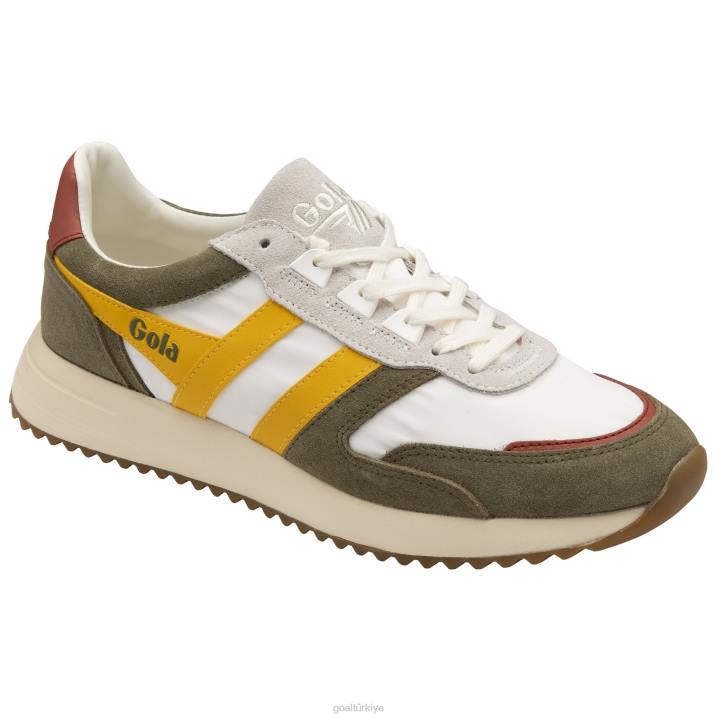 ayakkabı Z2PF18 erkekler Gola klasik chicago spor ayakkabı kırık beyaz/haki/güneş