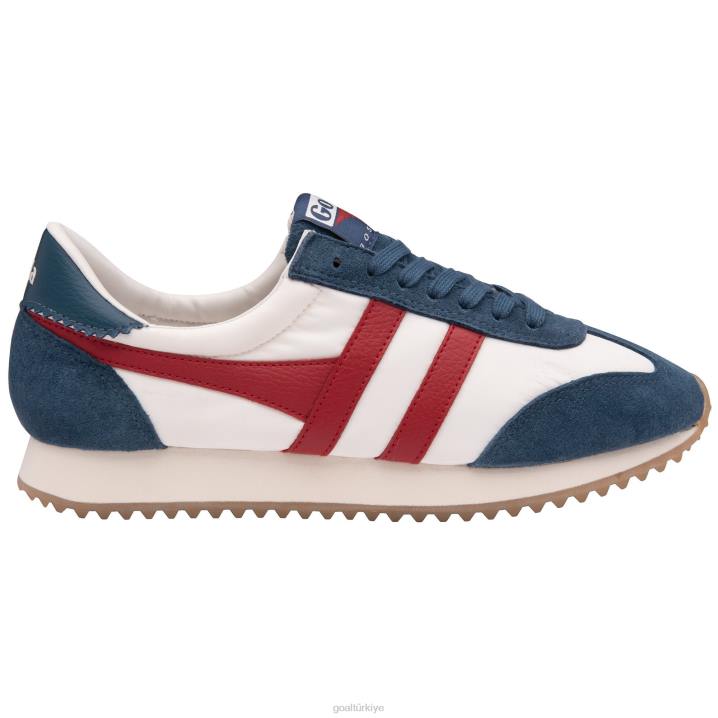 ayakkabı Z2PF32 erkekler Gola klasik boston '78 spor ayakkabı eski mavi/kırık beyaz/koyu kırmızı