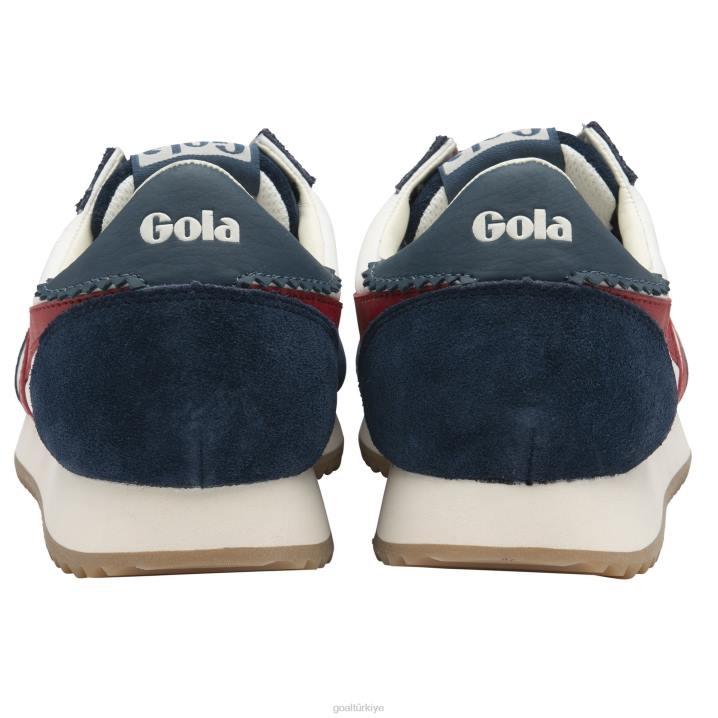 ayakkabı Z2PF32 erkekler Gola klasik boston \'78 spor ayakkabı eski mavi/kırık beyaz/koyu kırmızı