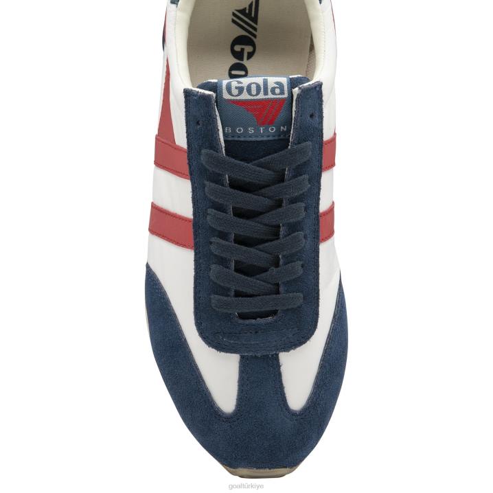 ayakkabı Z2PF32 erkekler Gola klasik boston \'78 spor ayakkabı eski mavi/kırık beyaz/koyu kırmızı