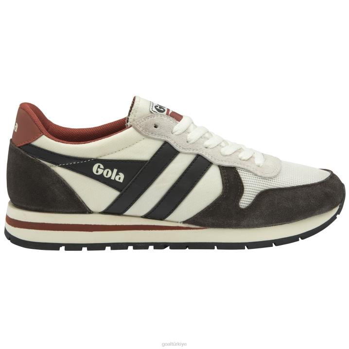 ayakkabı Z2PF41 erkekler Gola klasik daytona spor ayakkabı 1 kırık beyaz/koyu kahverengi/siyah
