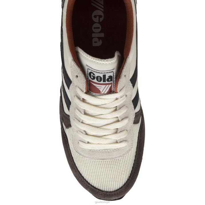 ayakkabı Z2PF41 erkekler Gola klasik daytona spor ayakkabı 1 kırık beyaz/koyu kahverengi/siyah